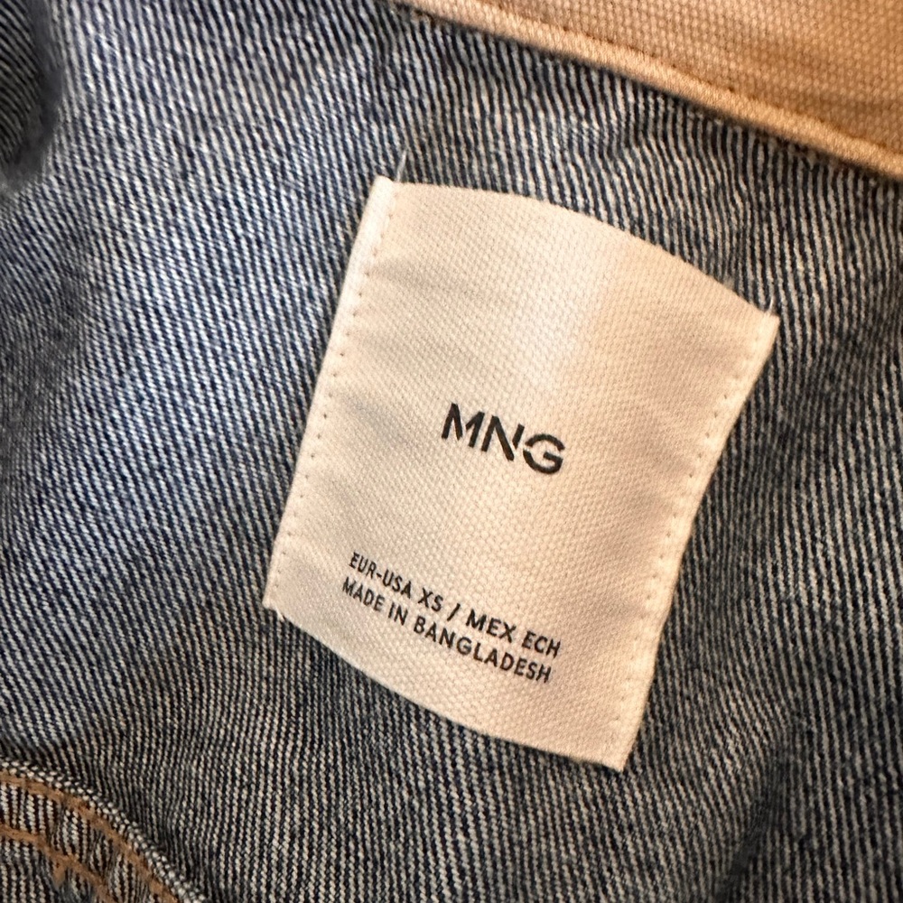 Mango Blue Denim Jacket with Cream Collar - Picture 6 of 6